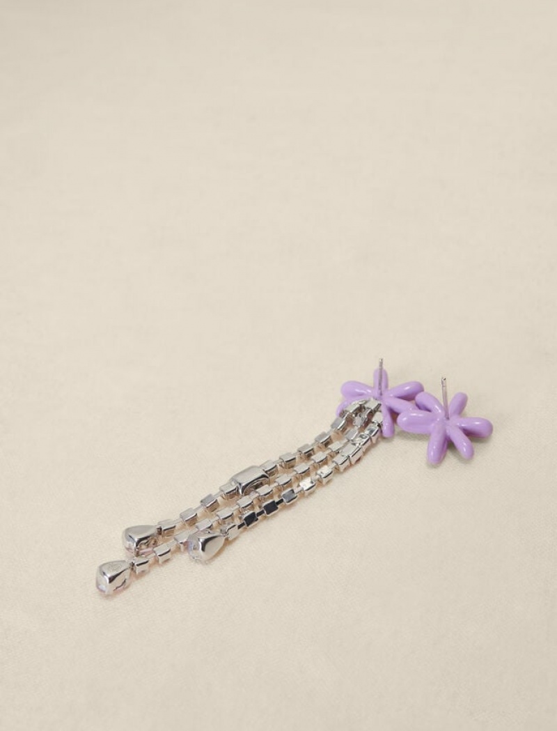 Maje Mauve Flower Sieraden Dames Paars | VZBOPWC-90